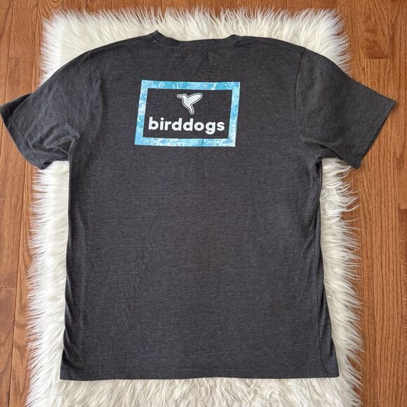 Birddogs Shirt Mens XL Gray Cotton Short Sleeve Graphic Crewneck T-Shirt Outdoor - Picture 1 of 8